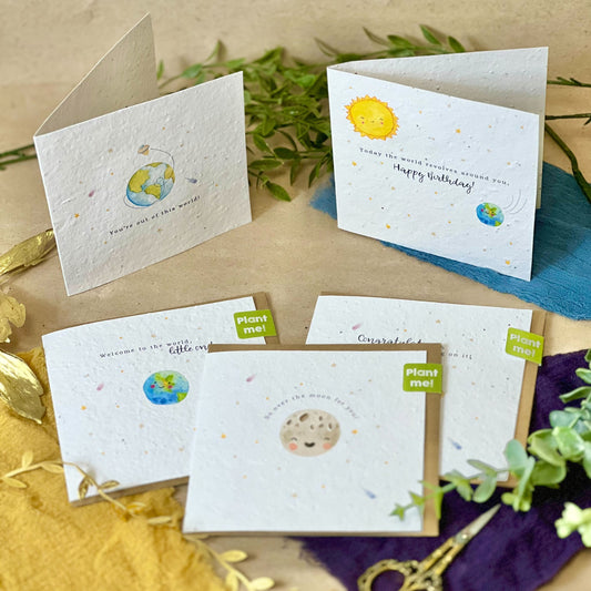 eco-friendly greeting cards made from plantable seed paper
