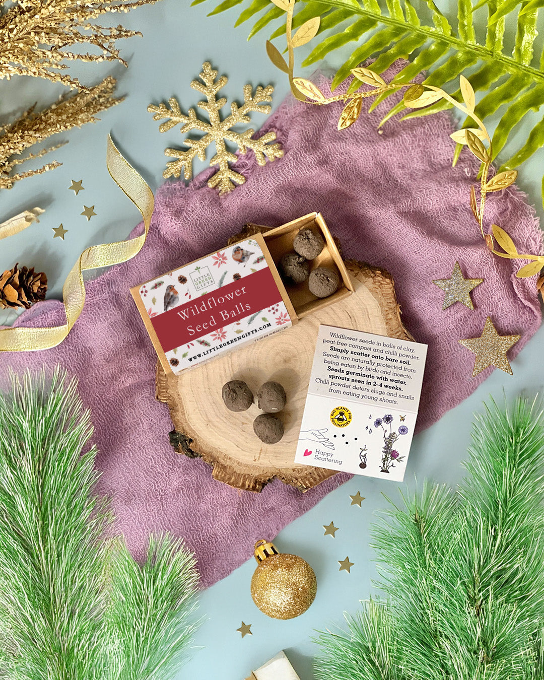 Wildflower Seed Balls - Christmas Robins