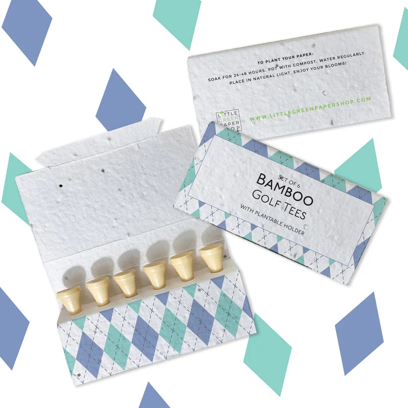 Bamboo Golf Tees - Argyle