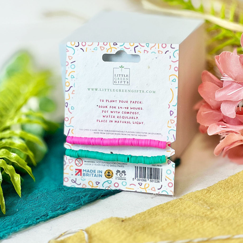 Friendship Bracelets on Plantable Seed Cards Best Friends Forever