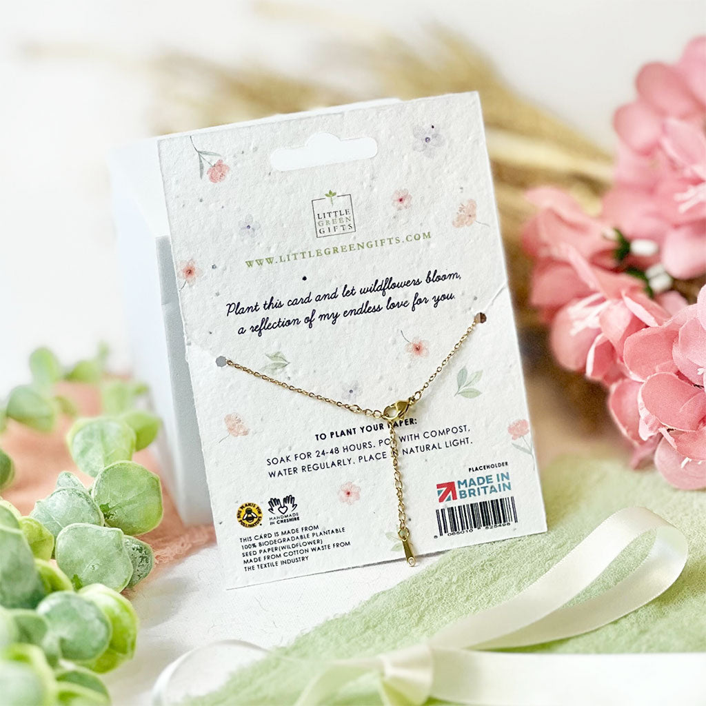 Friendship Bracelets - 18k Gold Bracelet in Plantable Seed Card - Mum