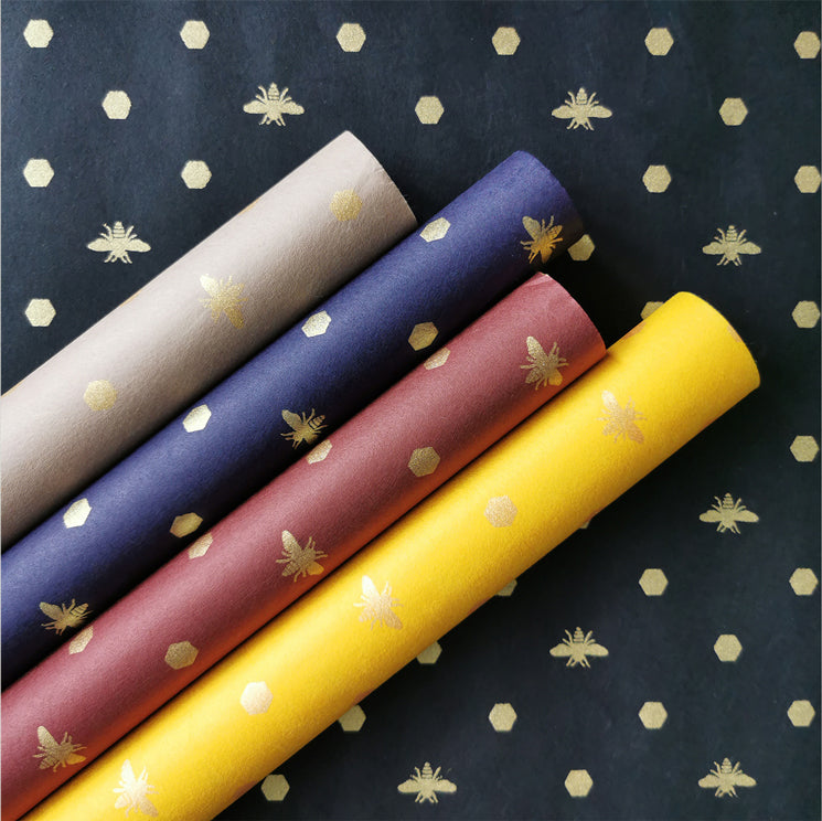 Eco-friendly Mulberry Wrapping Paper BEES - 100% Biodegradable