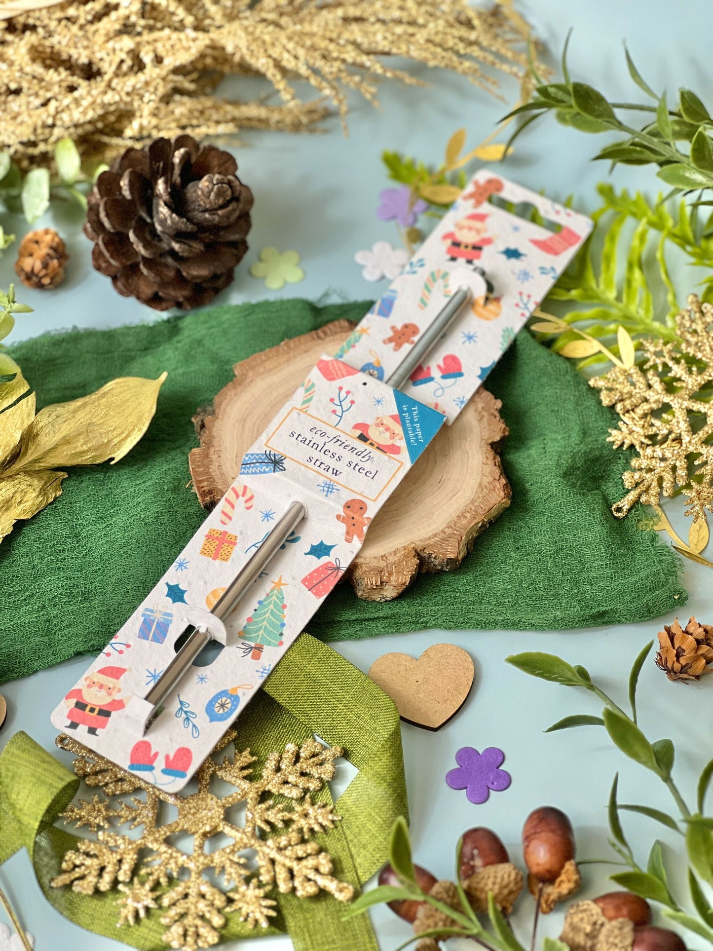 Stainless Steel Straw - Christmas Cheer