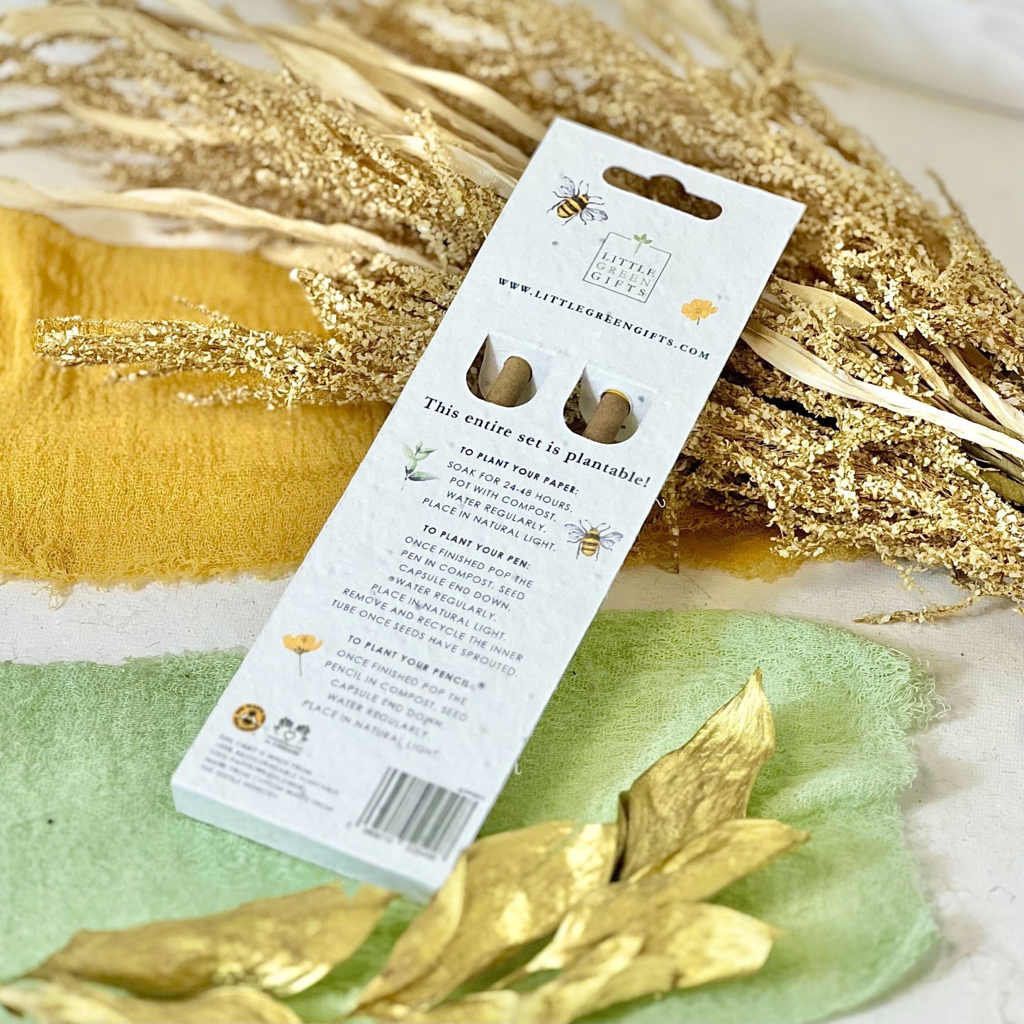 Eco-Friendly Gifts | Plantable Pen & Pencil Set in Plantable Packaging