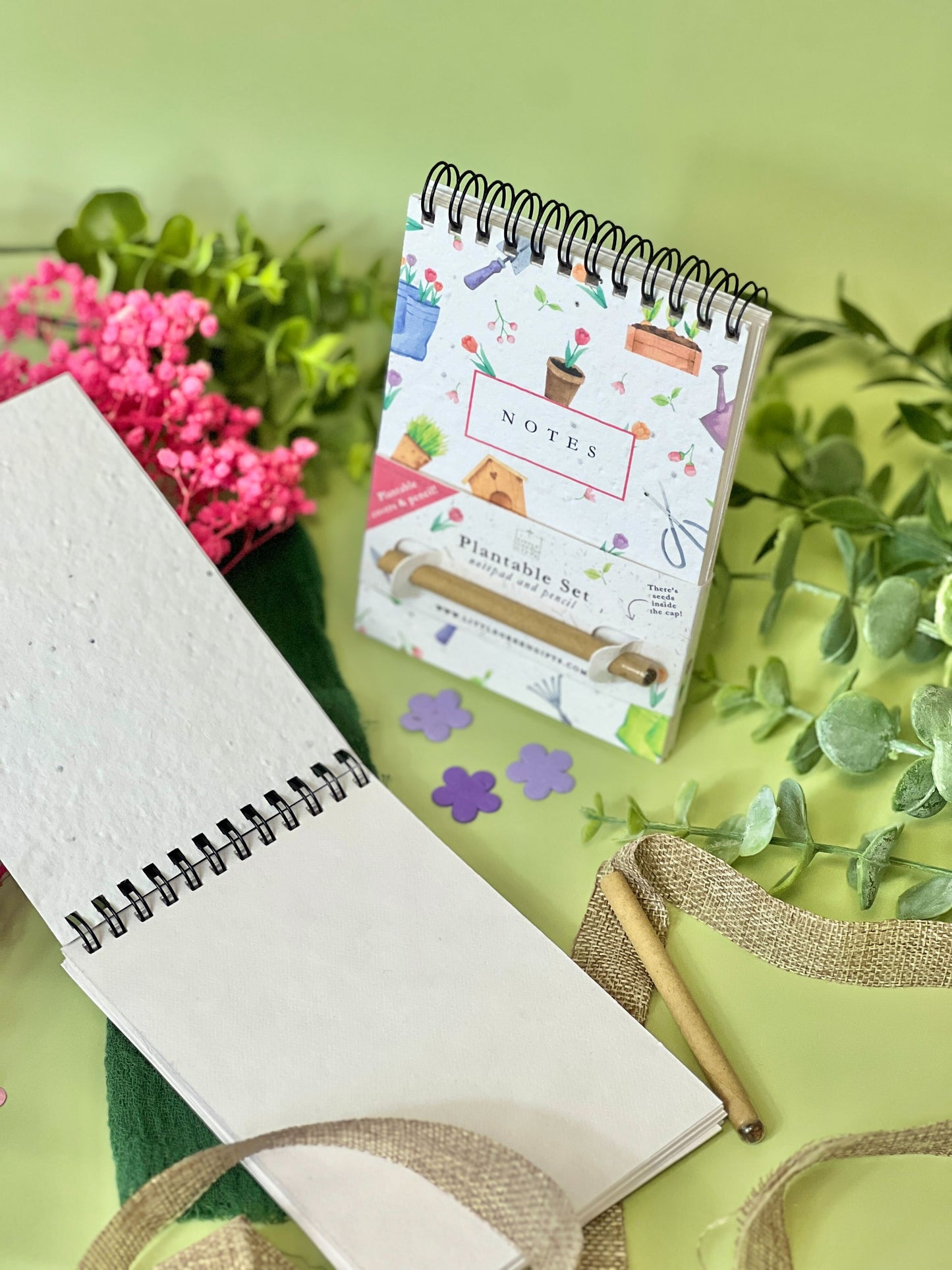 Eco-friendly Mini Plantable Notepad & Pencil Set - Gardening Glee