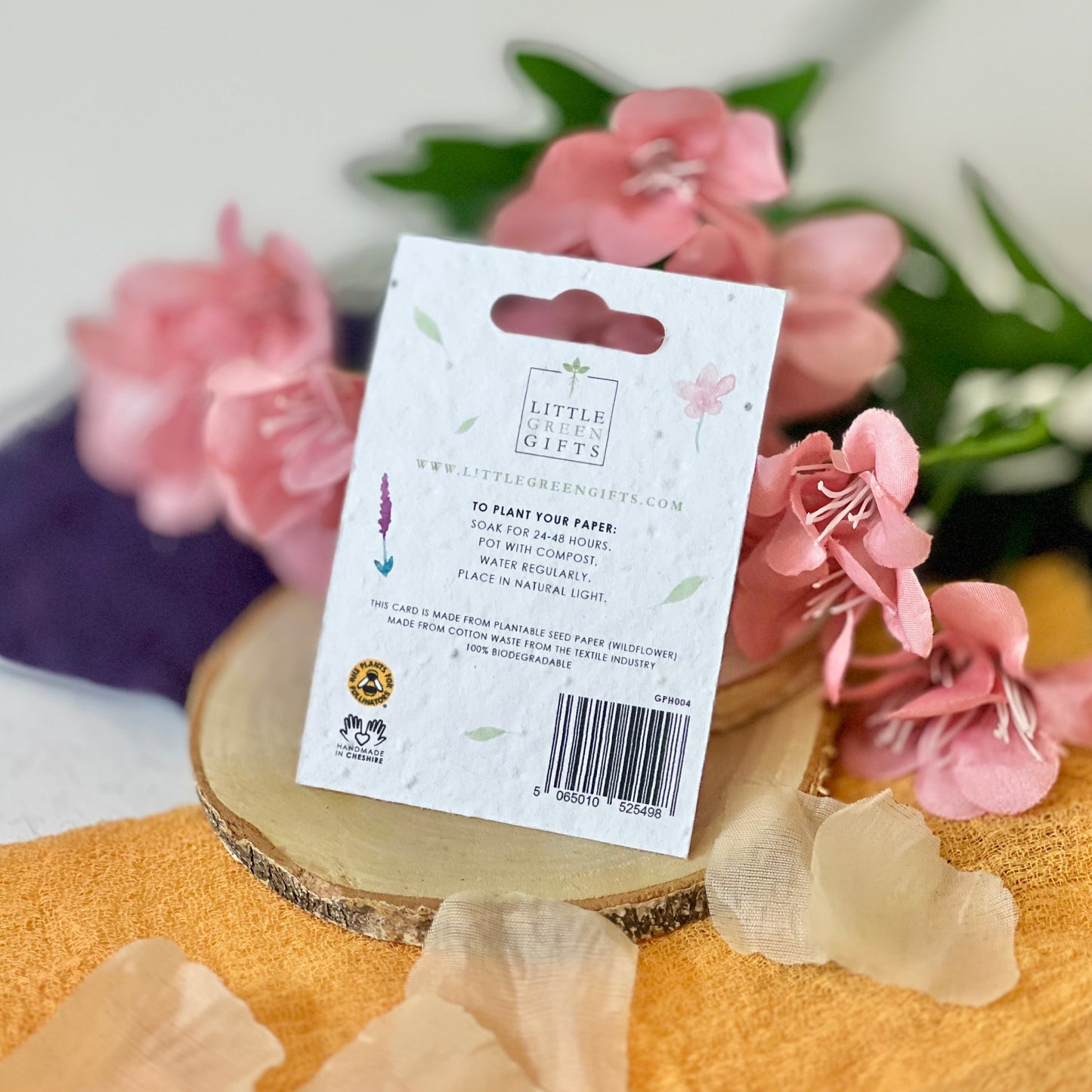 Pocket Hug – Summer Meadow on a seed paper backing card, plant to grow wildflowers – unique eco-friendly gifts