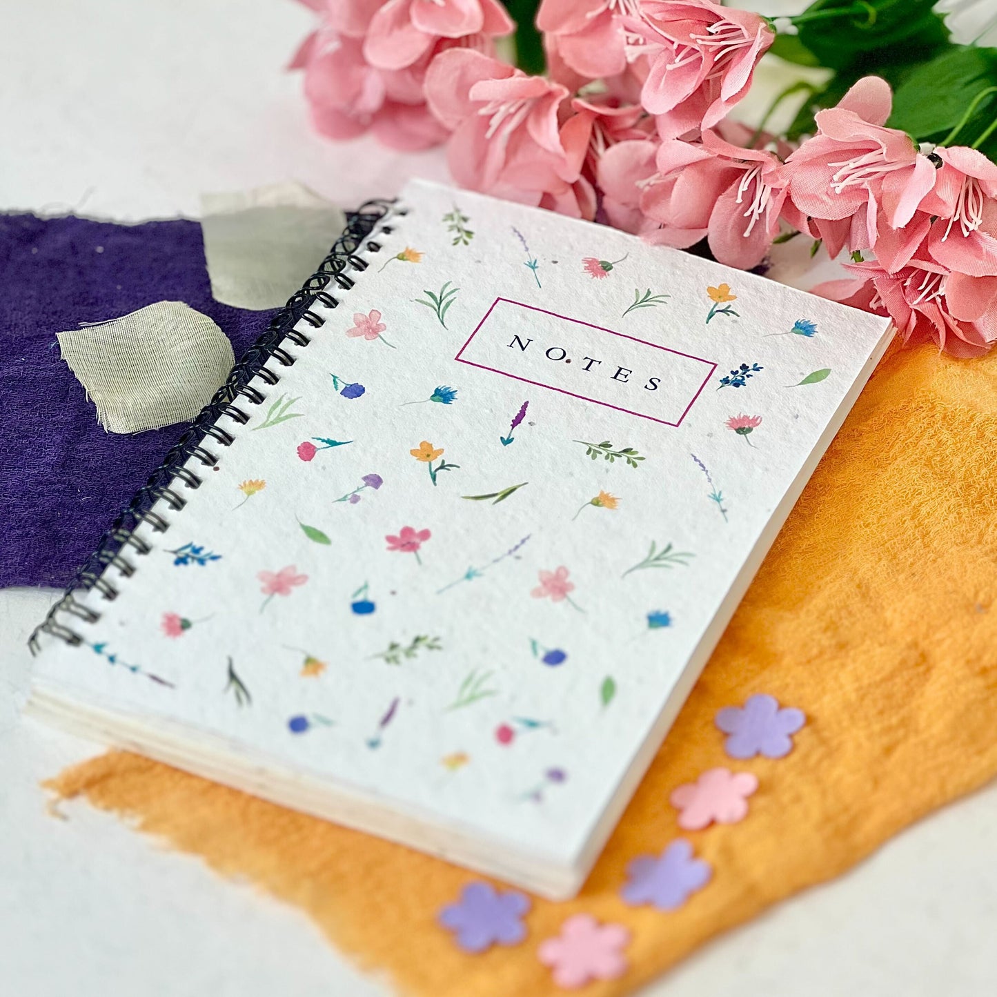 Eco-friendly notebook and pen set - Summer Meadows