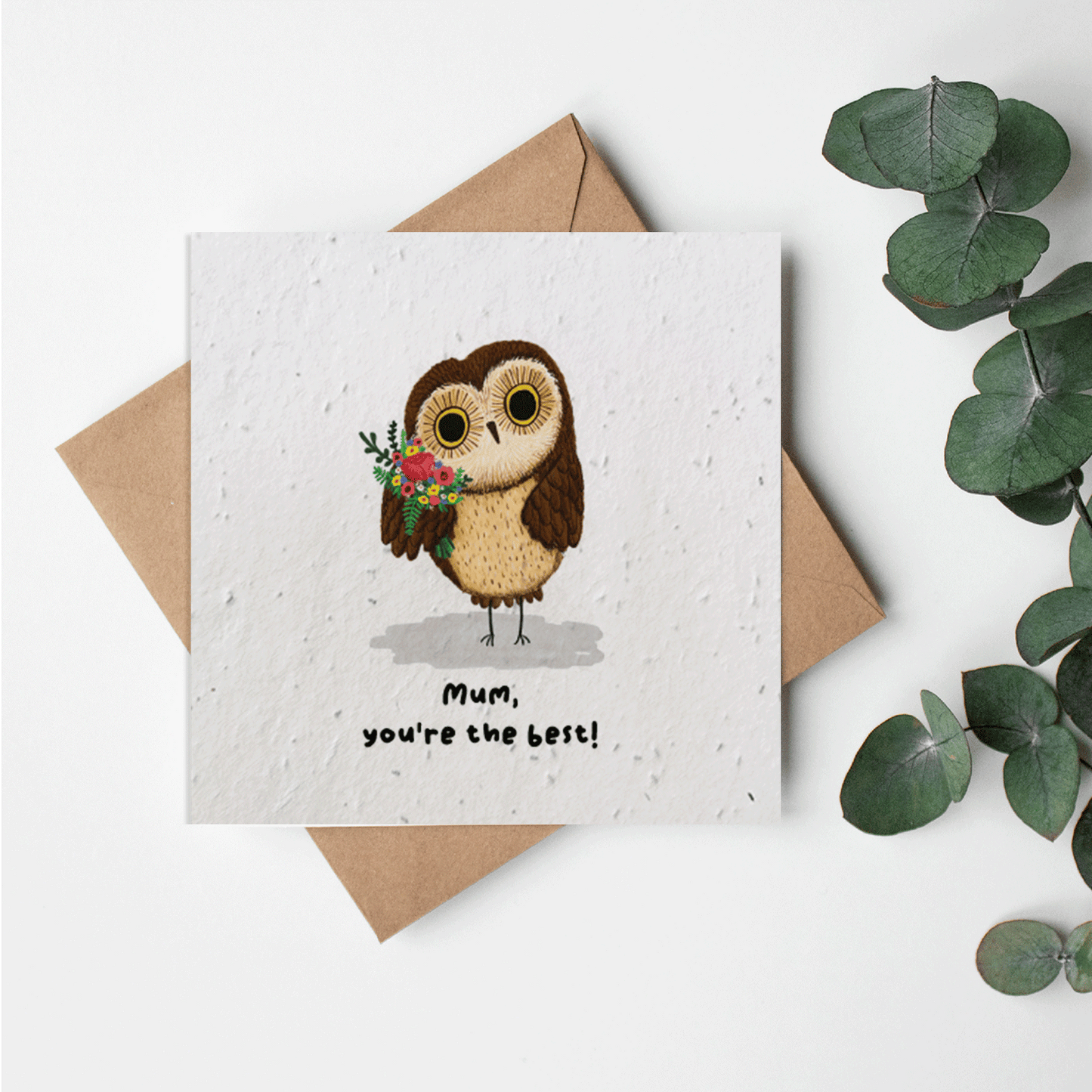 Happy Mothers Day Card Seed Paper | Best mum | Little Green Paper Shop