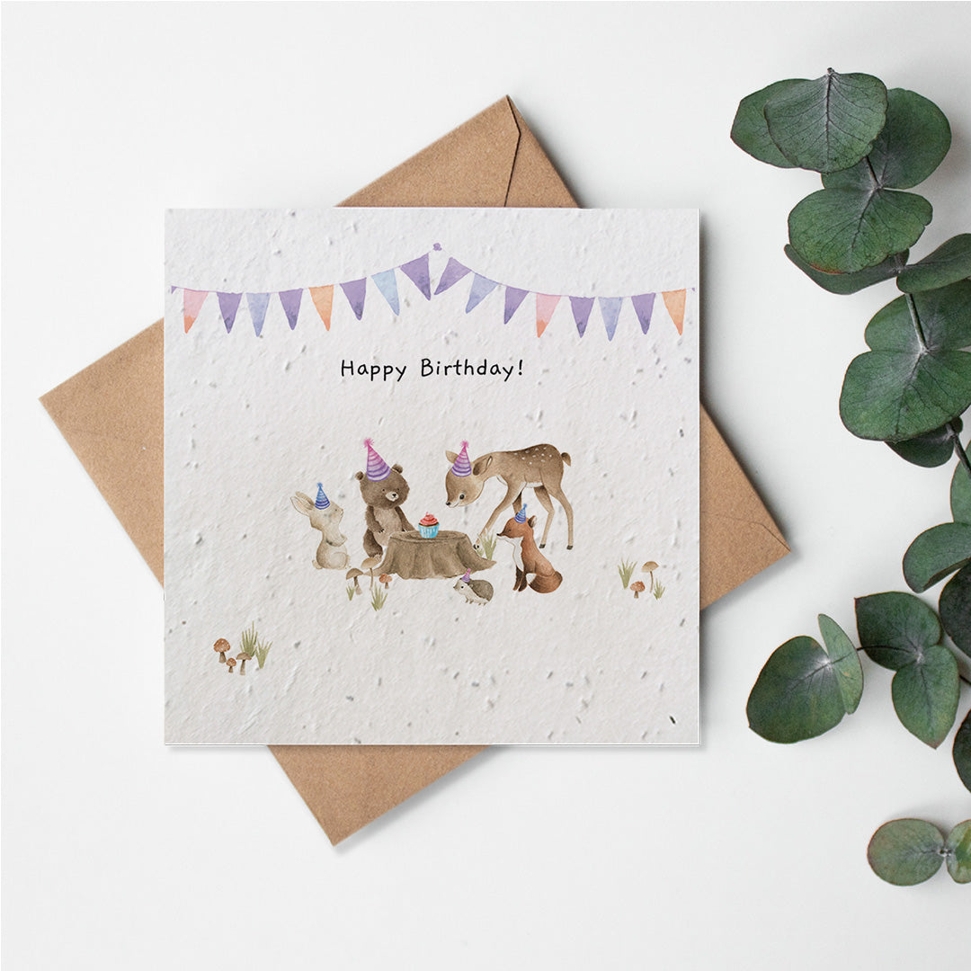 Woodland Creatures - Happy Birthday