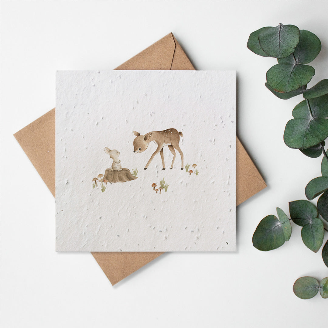 Woodland Creatures - BLANK - Rabbit & Deer