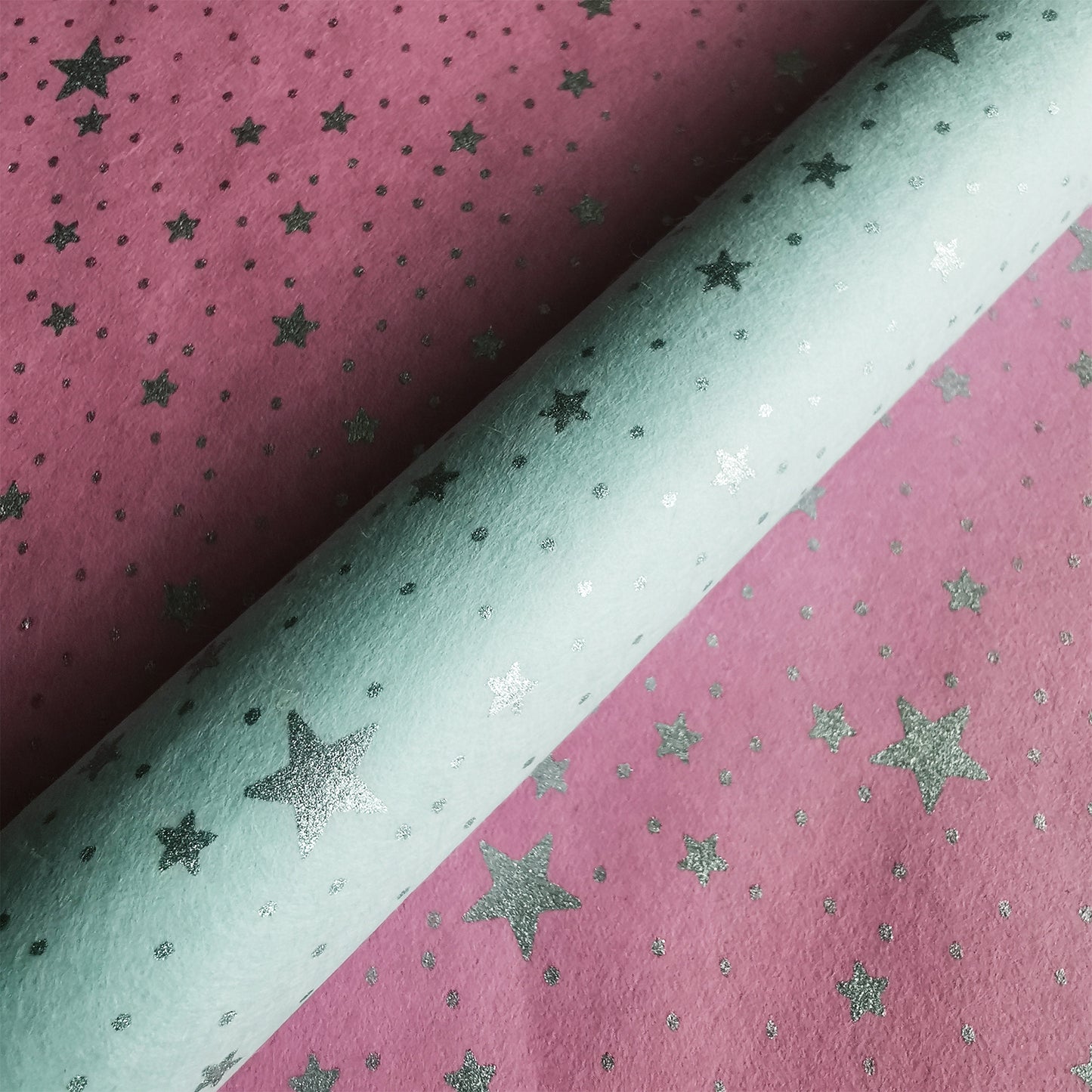 Eco-friendly Mulberry Wrapping Paper Baby SILVER STARS - 100% Biodegradable