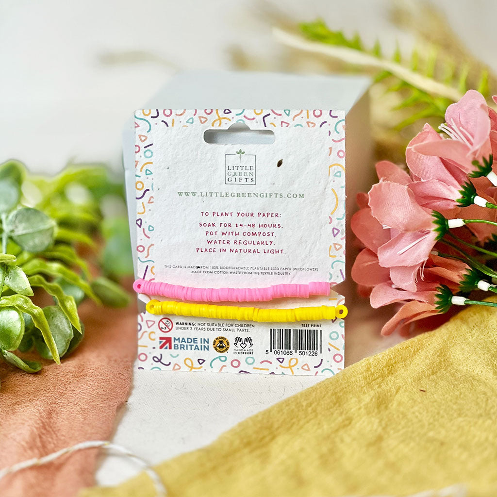 Friendship Bracelets on Plantable Seed Cards Best Friends Forever