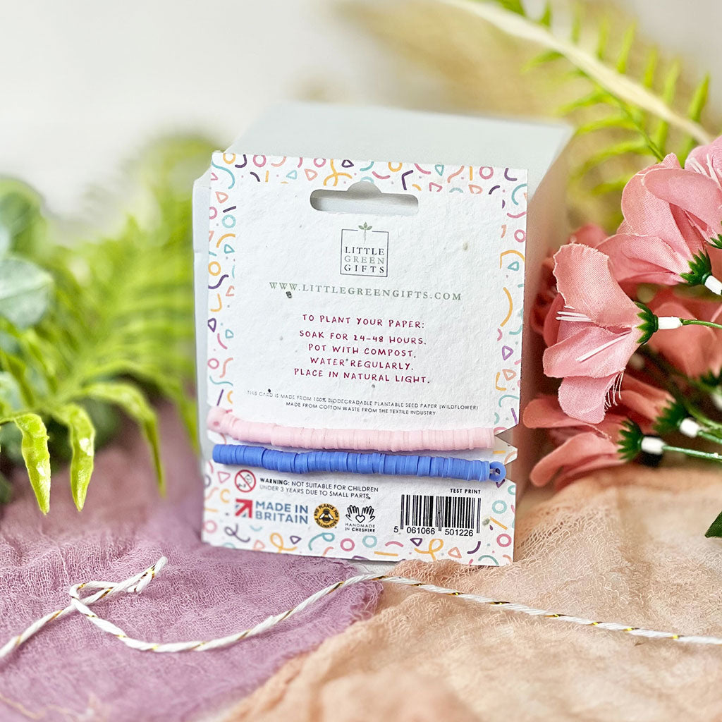 Friendship Bracelets on Plantable Seed Cards Best Friends Forever