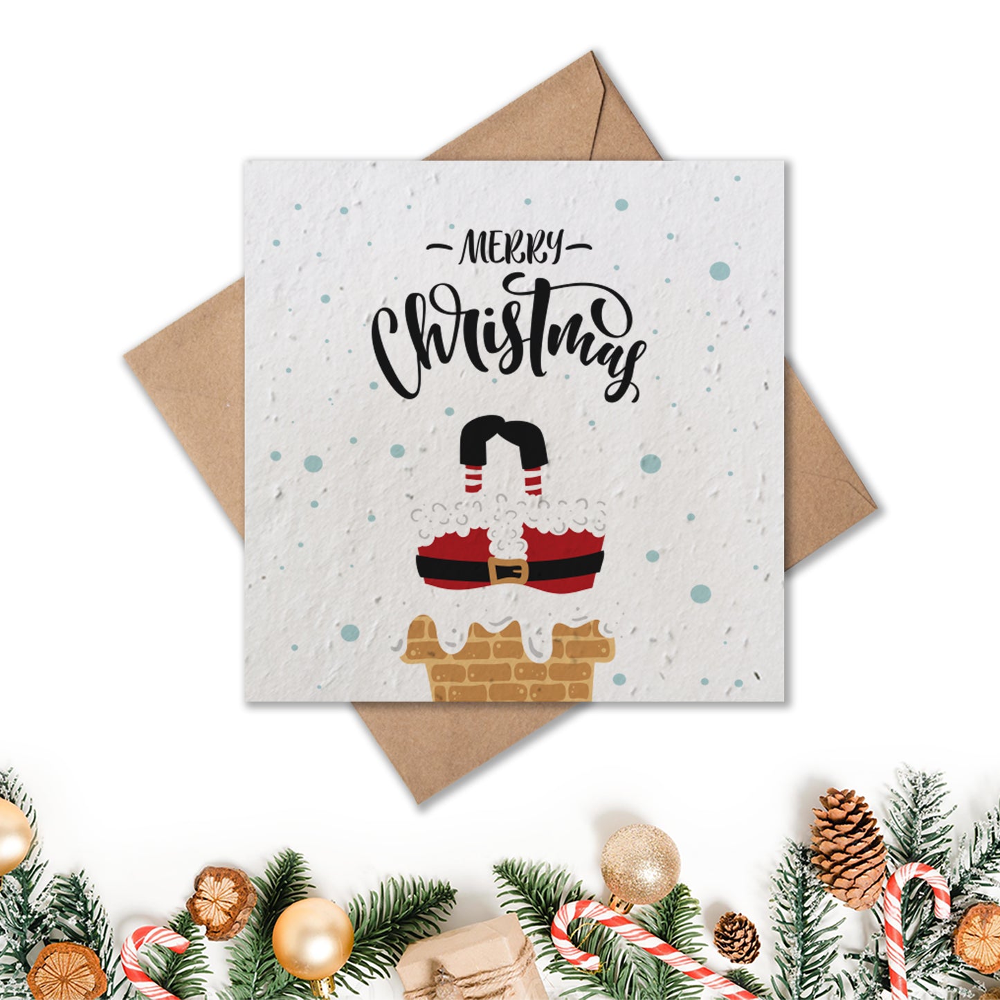 Christmas Card - Down the Chimney