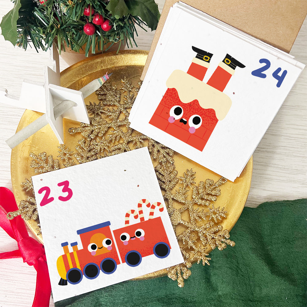 Sustainable Desktop Advent Calendar - Cartoon Christmas