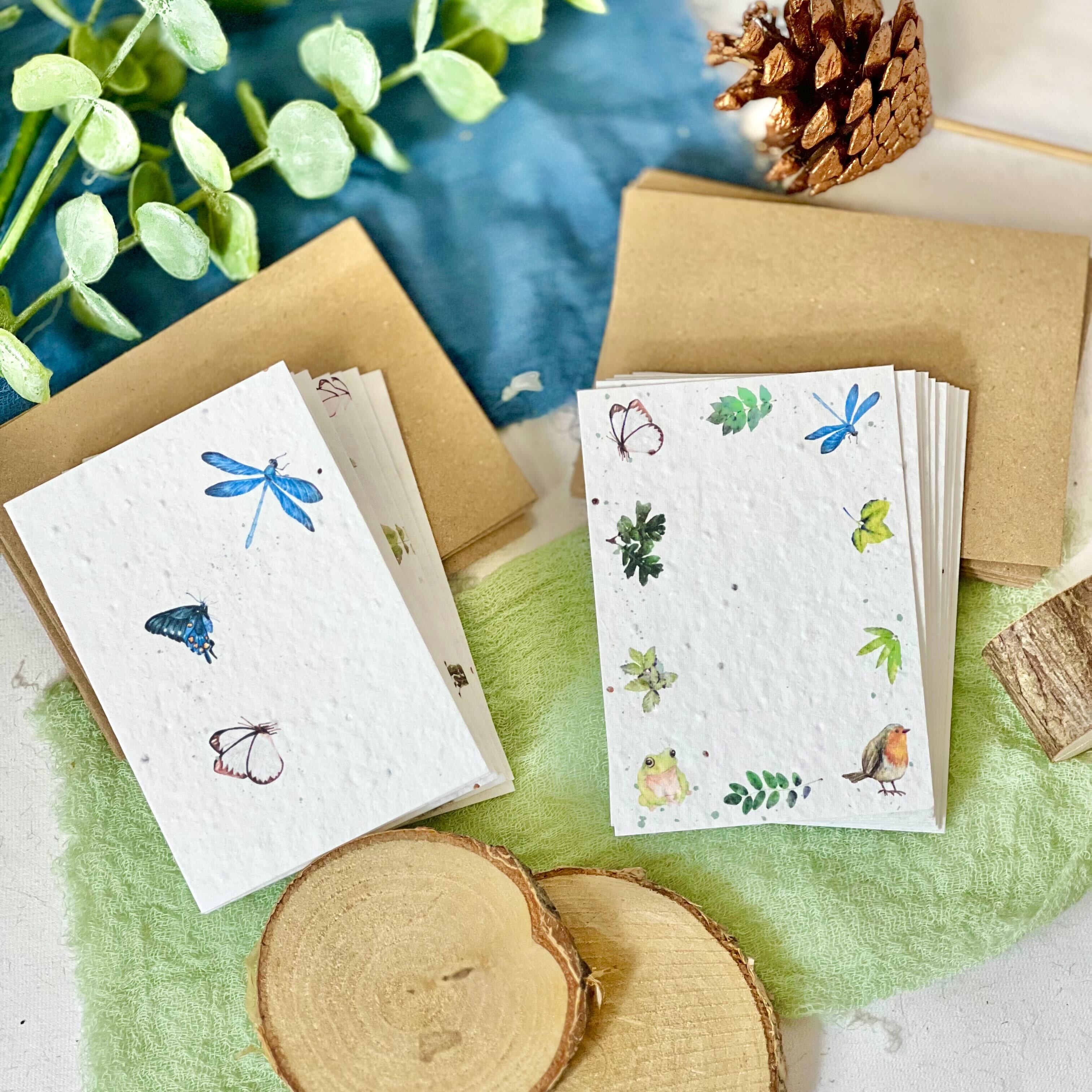 Ecofriendly Gifts | Plantable Seed paper Mini Cards & Notes Set ...