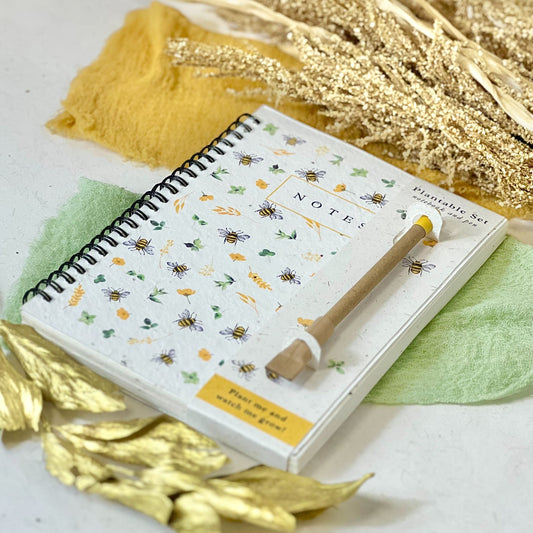 Notebook & Pen Set - Bees & Blossoms