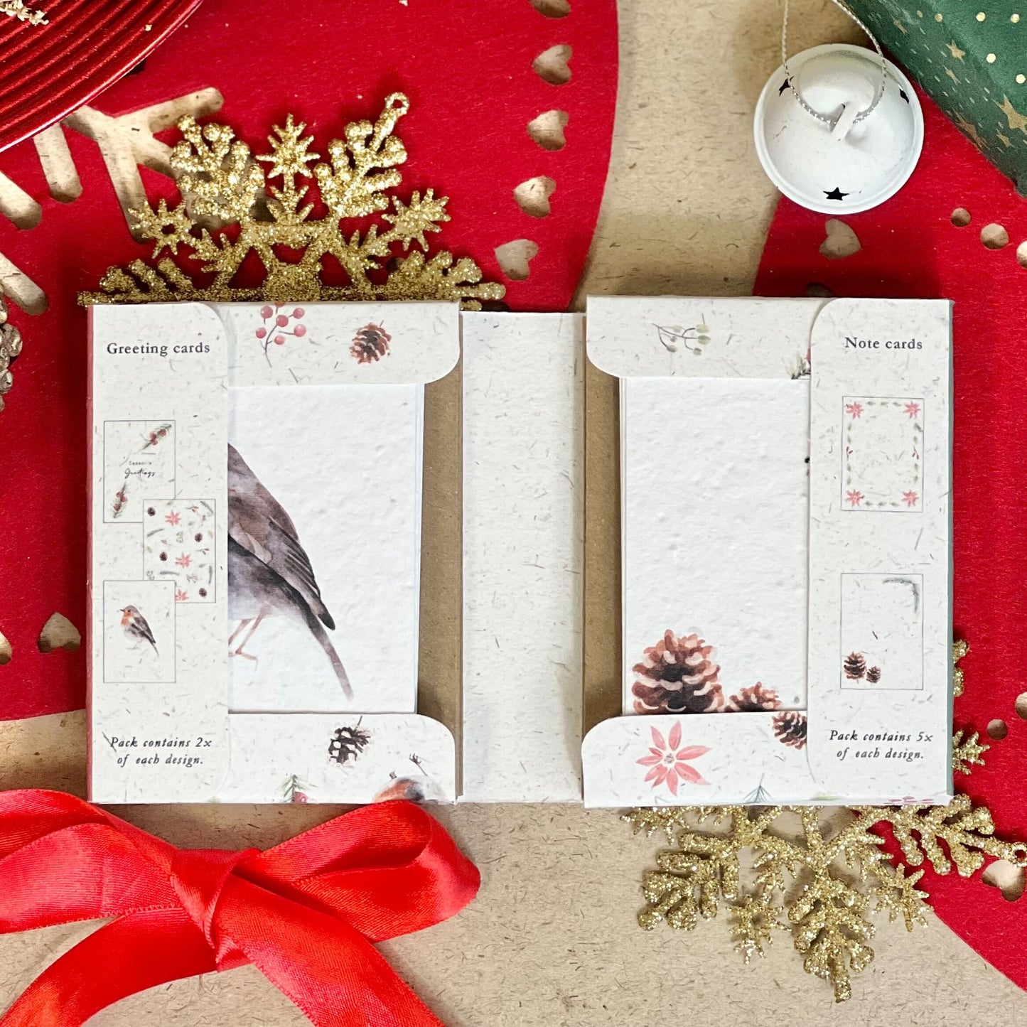 Mini Cards & Notes Set - Christmas Robins