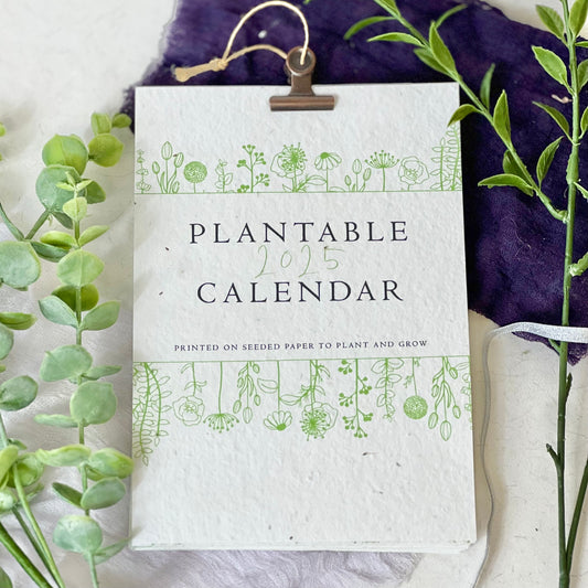 Sustainable Calendar - Green Flowers