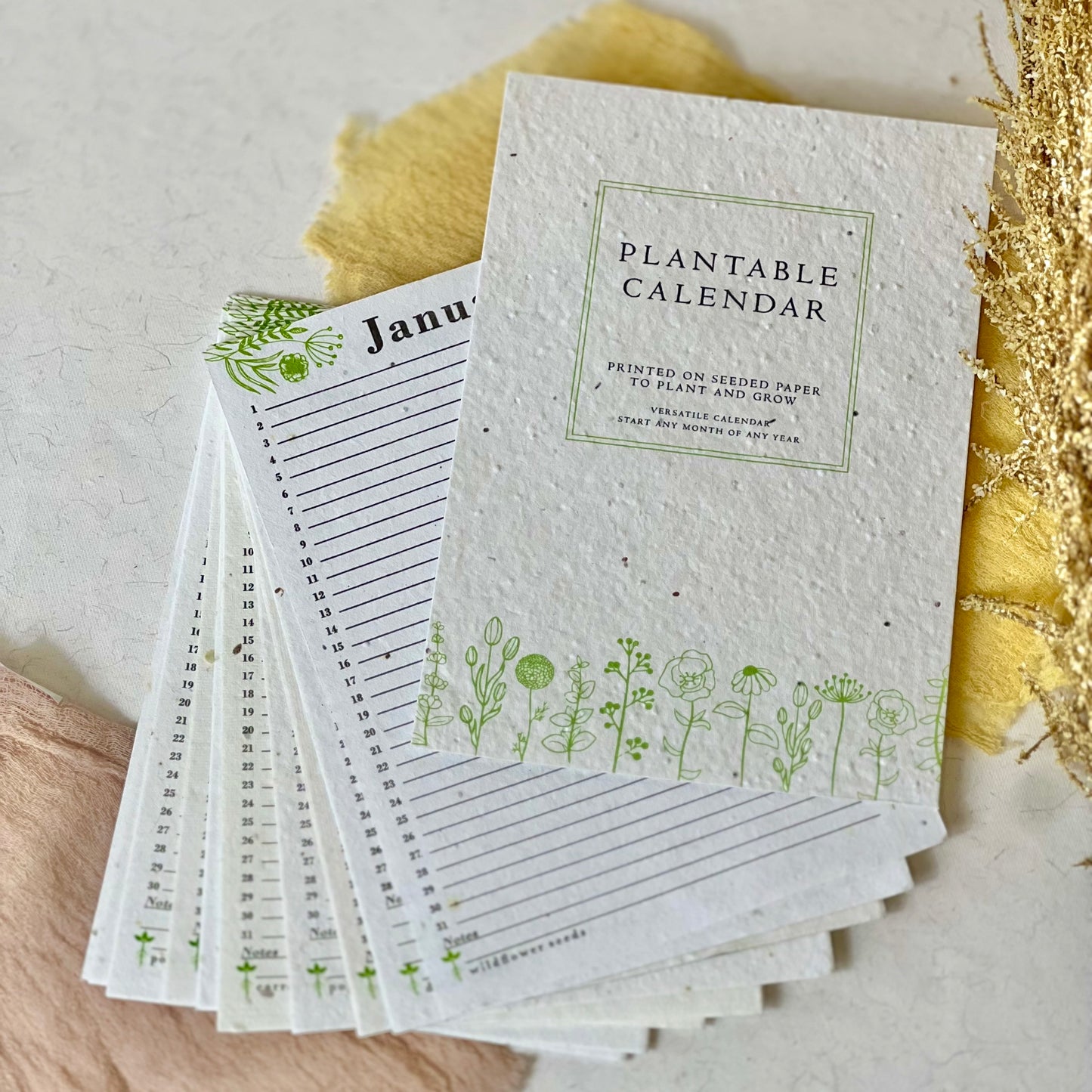 Sustainable Calendar - Green Meadow