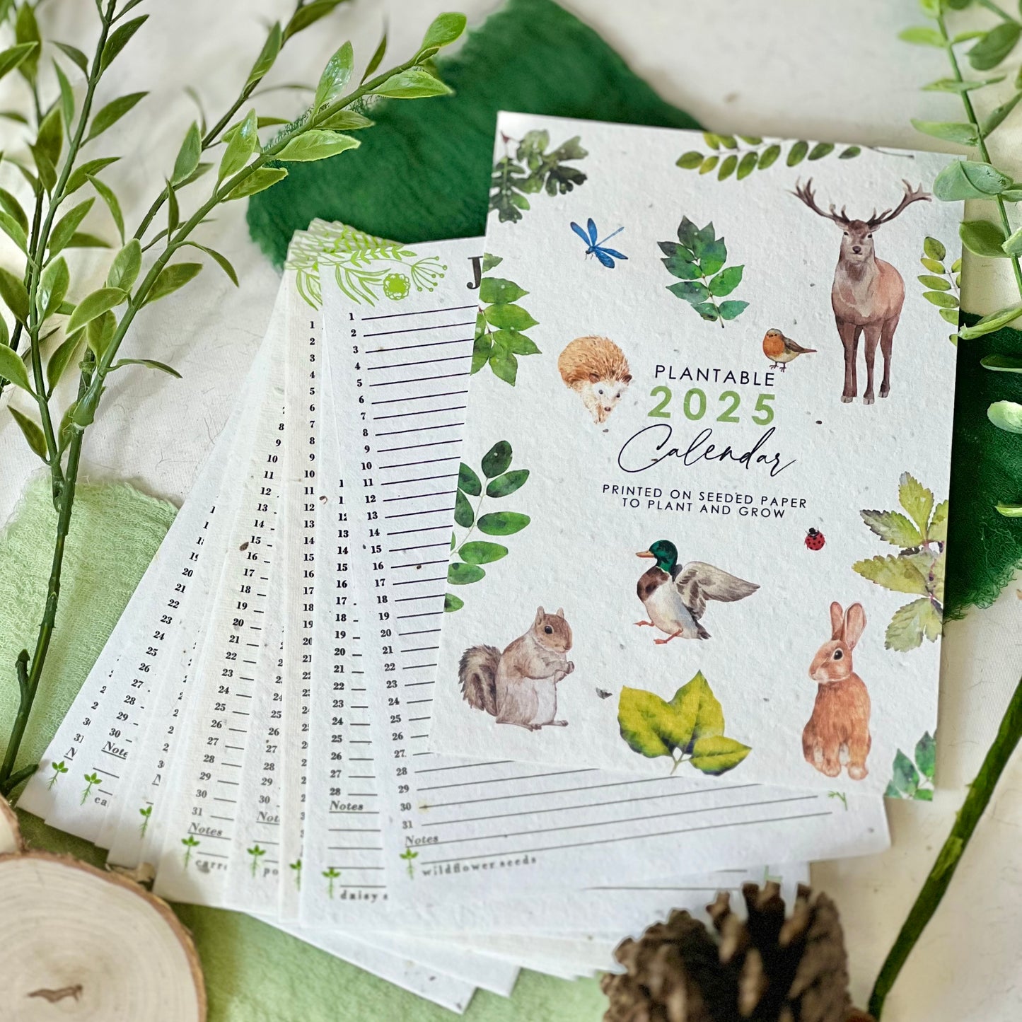 Sustainable Calendar - Woodland Wonders