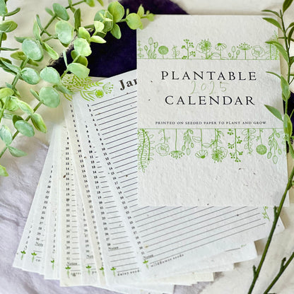 Sustainable Calendar - Green Flowers