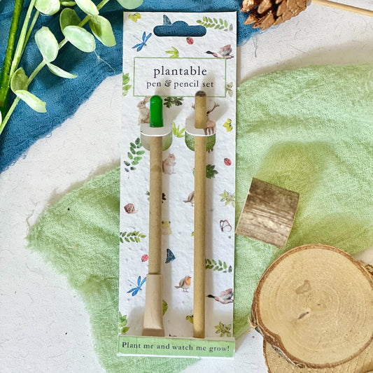 Eco-Friendly Gifts | Plantable Pen & Pencil Set | Little Green Gifts
