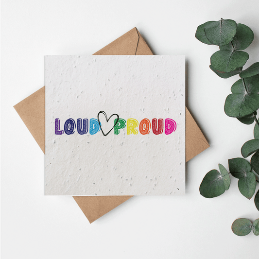 Love is Love - Loud and Proud rainbow letters