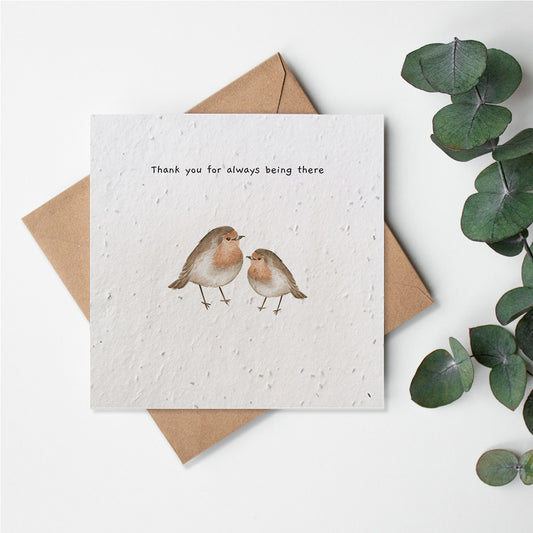 Woodland Creatures - Thank You for always being there - Robins