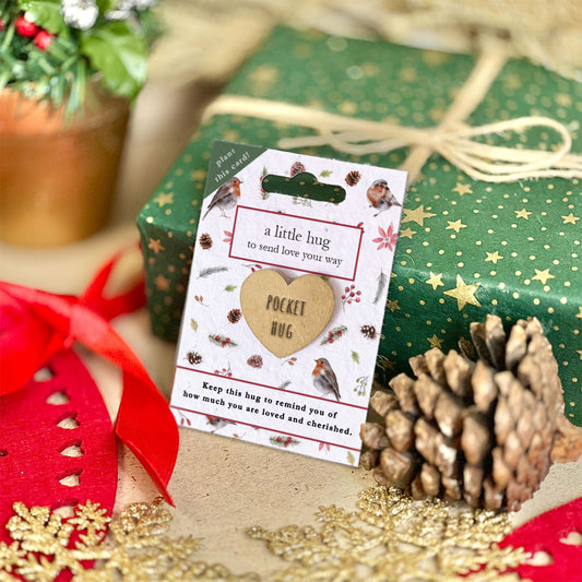 Pocket Hug - Christmas Robins