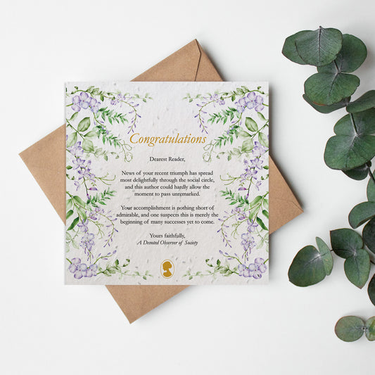 Beneath the Wisteria - Congratulations