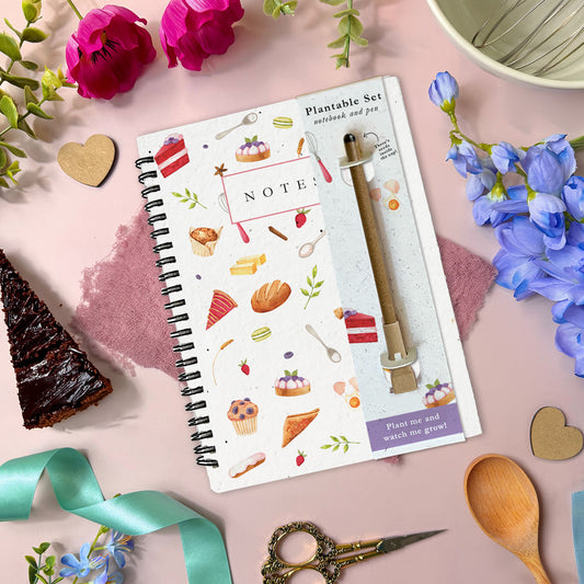 Eco-friendly Notebook & Pen Set - Baking Bliss