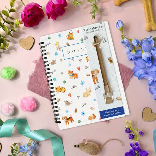Eco-friendly Notebook & Pen Set - Pet Pals