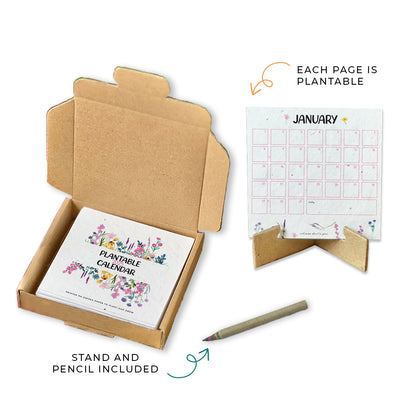 Sustainable Desktop Calendar - Summer Meadow