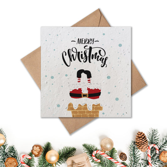 Christmas Card - Down the Chimney