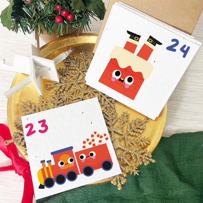 Sustainable Desktop Advent Calendar -  Cartoon Christmas