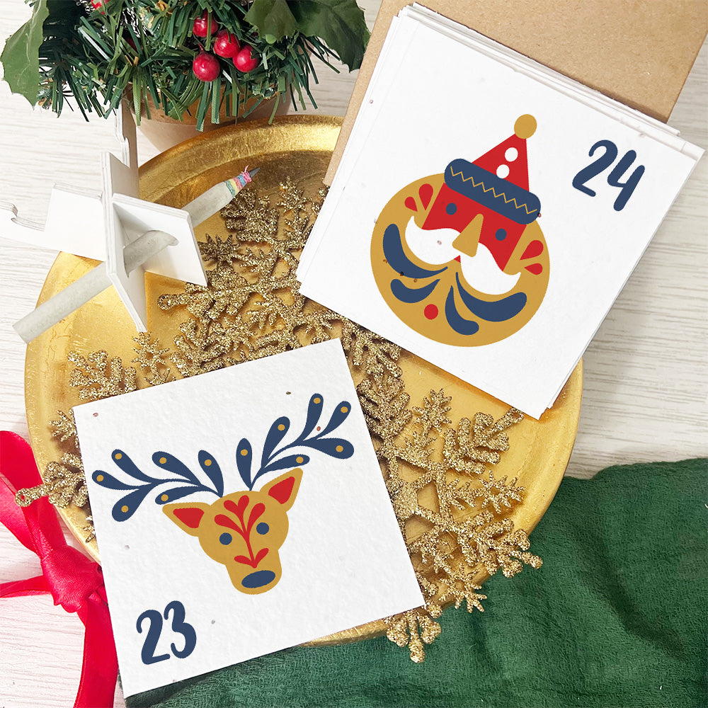 Sustainable Desktop Advent Calendar -  Scandi Christmas